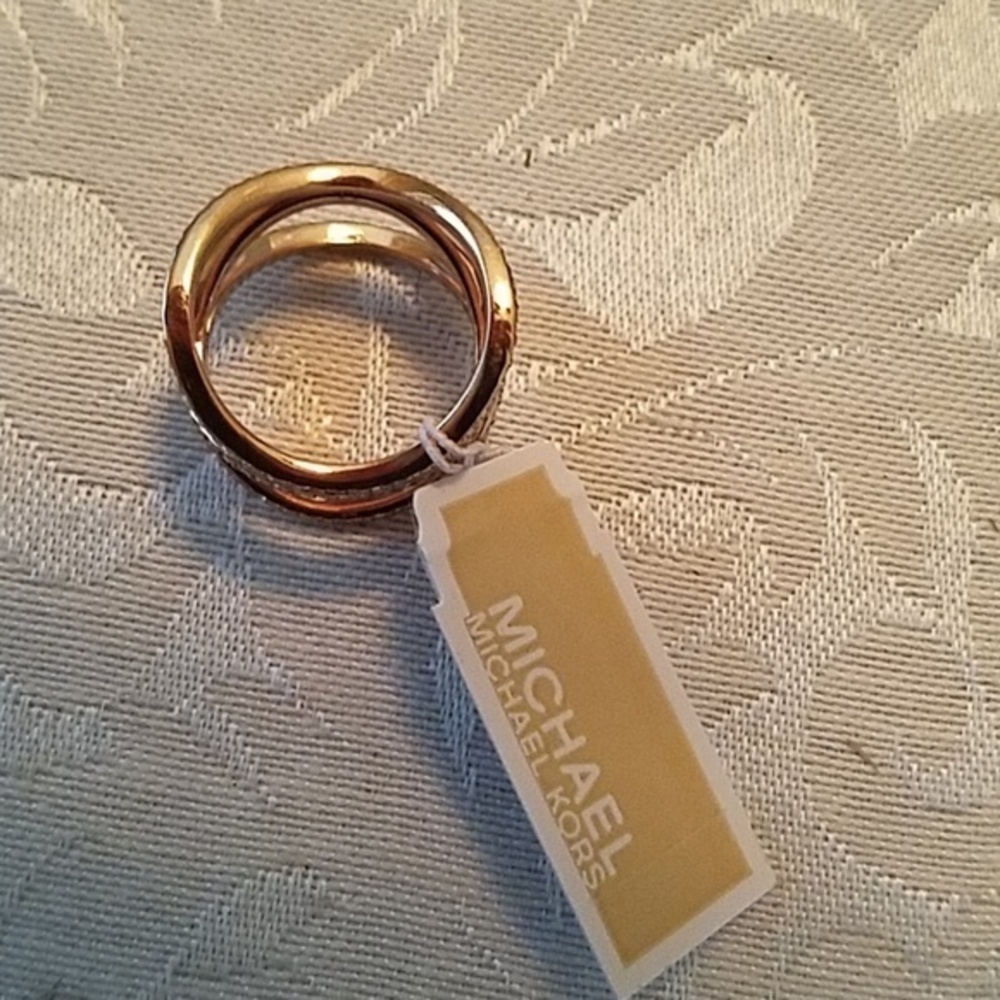 Michael Kors Wonderlust‎ rose gold pave ring sz 7 - Picture 2 of 3